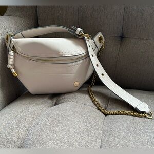 Cream colored crossbody bag